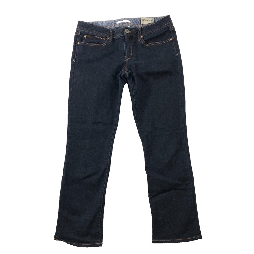 Gap Jeans Women 28/6 Denim‎ Blue Dark Wash Rinse Straight Low Rise Stretch 31x26